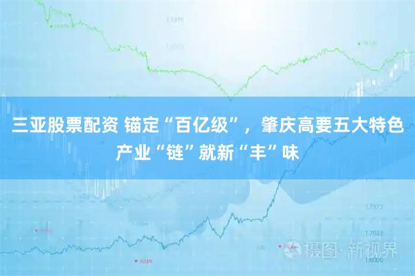 三亚股票配资 锚定“百亿级”，肇庆高要五大特色产业“链”就新“丰”味